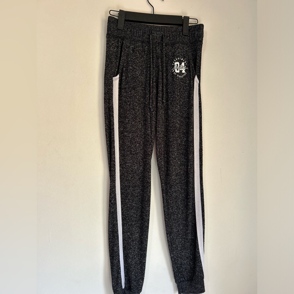 Justice Charcoal and White Kids Joggers